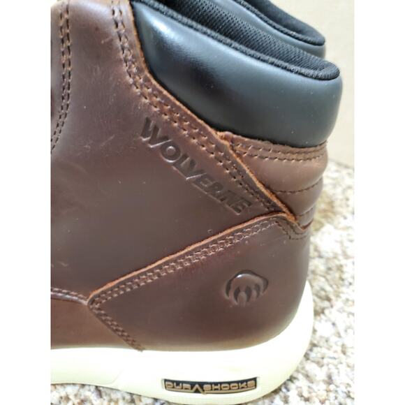 NWT Wolverine Men’s Work Boots Size 9.5M Brown Leather EH ASTM F2413-18 - Picture 8 of 8